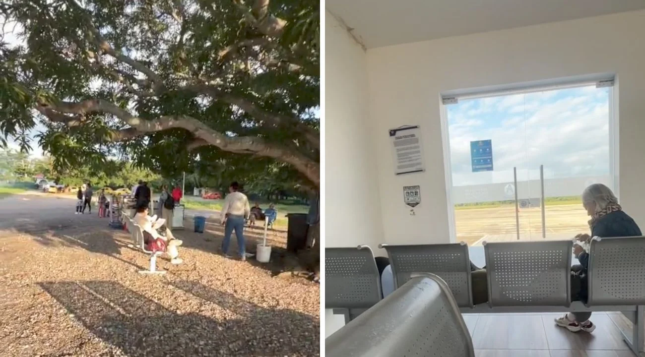 Questo è uno degli aeroporti più piccoli al mondo, con le panchine sotto gli alberi: dove si trova